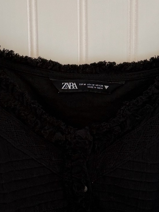 Zara Black Lace-Detail Camisole - Picture 2 of 3